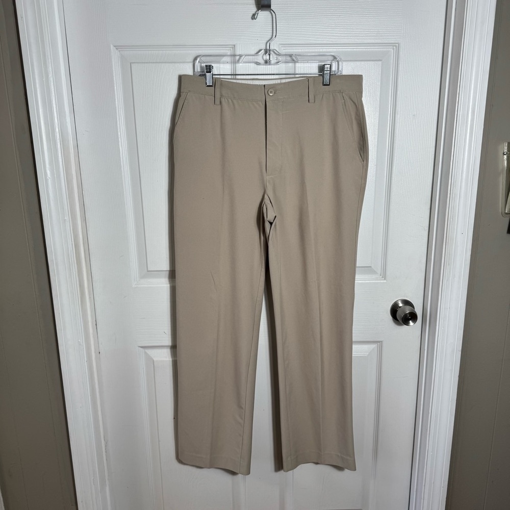 FootJoy Men's Golf Pants 34x32 Khaki Performance Stretch Athletic Fit - Picture 2 of 11
